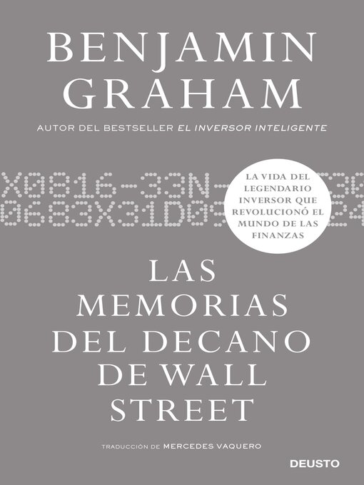 Cover image for Las memorias del decano de Wall Street